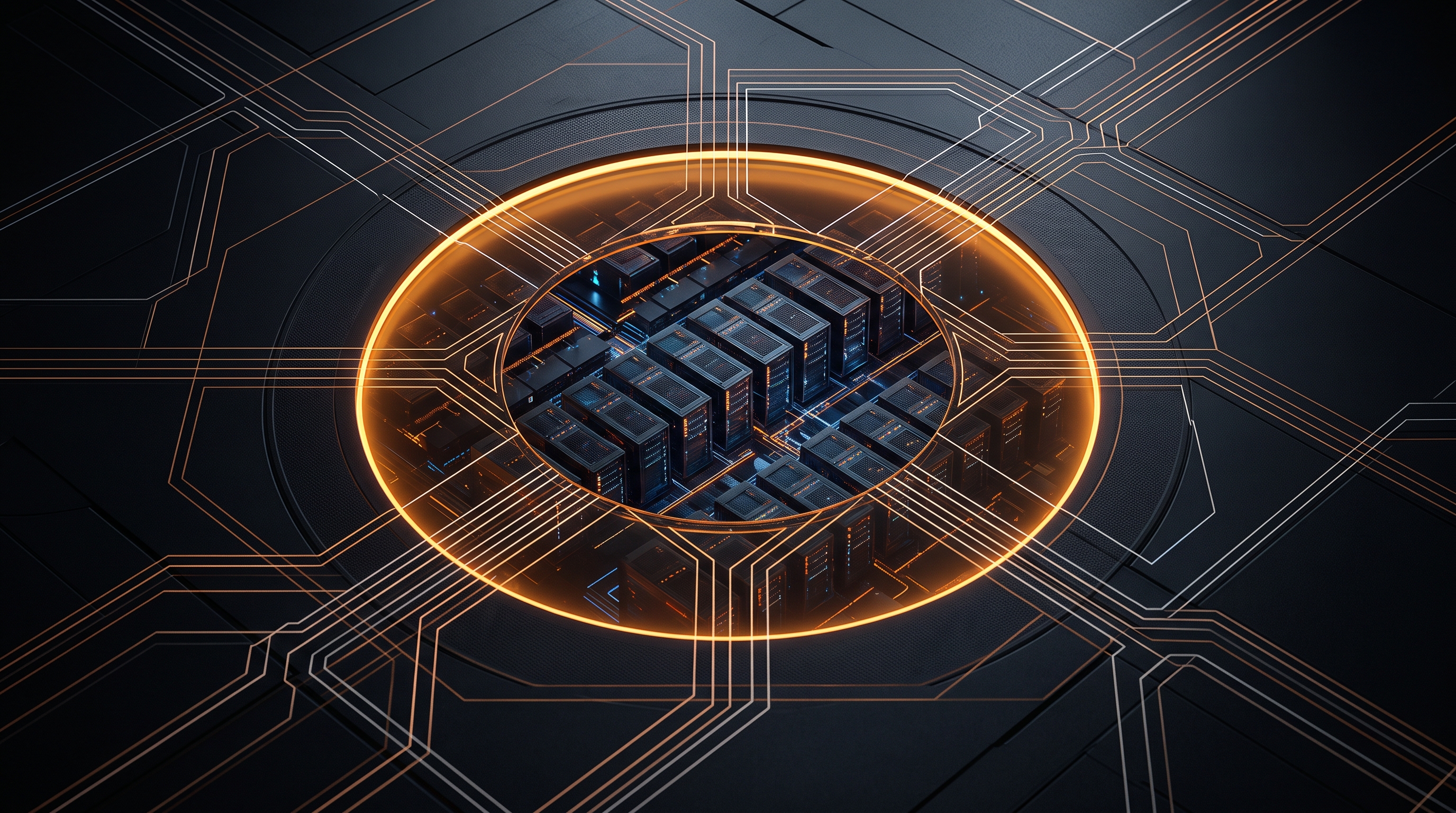 Abstract editorial cover showing model access controls opening over inference infrastructure.
